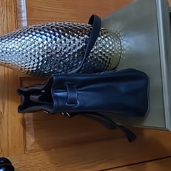 Longaberger, medium black woven leather Bag - Picture 3 of 10